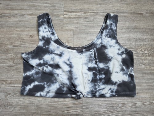 Cropped top shirt - batik, grau