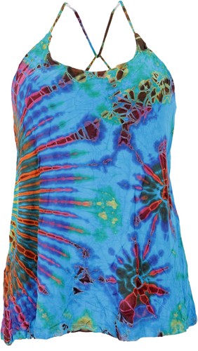 Batik hippie top türkis - hippie,