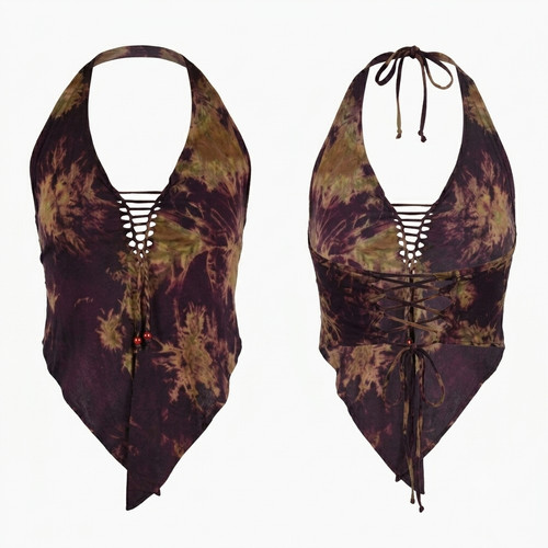 Batik halterneck top goa - halterneck,