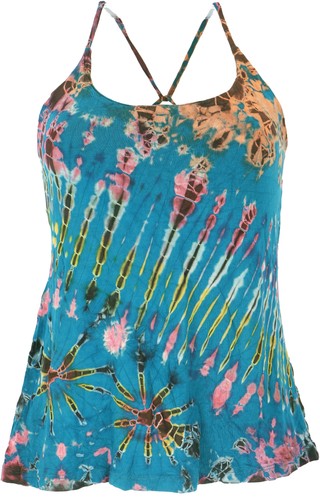 Batik hippie top blau - -,