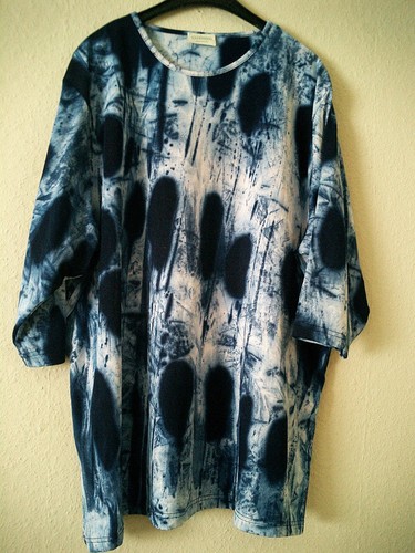 Batik print shirt blau gr - print, blau,